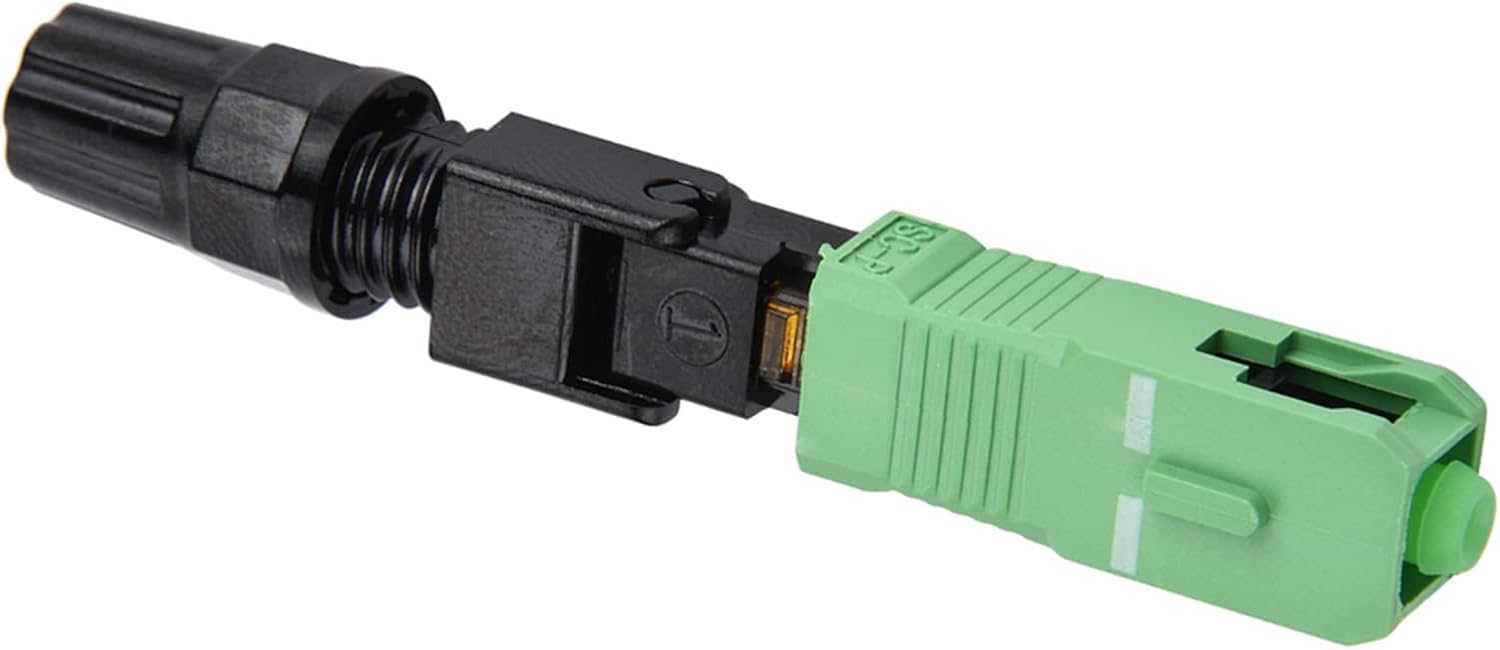 Sonew SC Embedded Optic Fiber Quick Fast Connector Adapter, Fiber Optic Fast Connector, Fiber Optic Quick Assembly Connector, for FTTH, 100Pcs