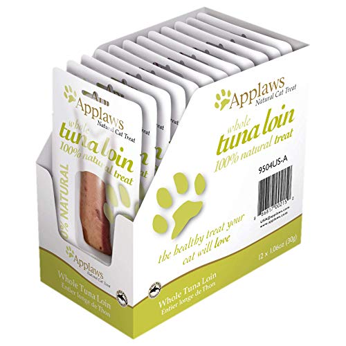 Applaws - Snack de lomo de atún para gatos (12 paquetes) (12 x 30g) (Puede Variar)