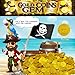 150Pcs Pirate Gold Coins Plastic Bulk St. Patrick's Pirate Gold Coins Novelty Party Favors, Pirate Party, Treasure Hunt Game and Party Favors