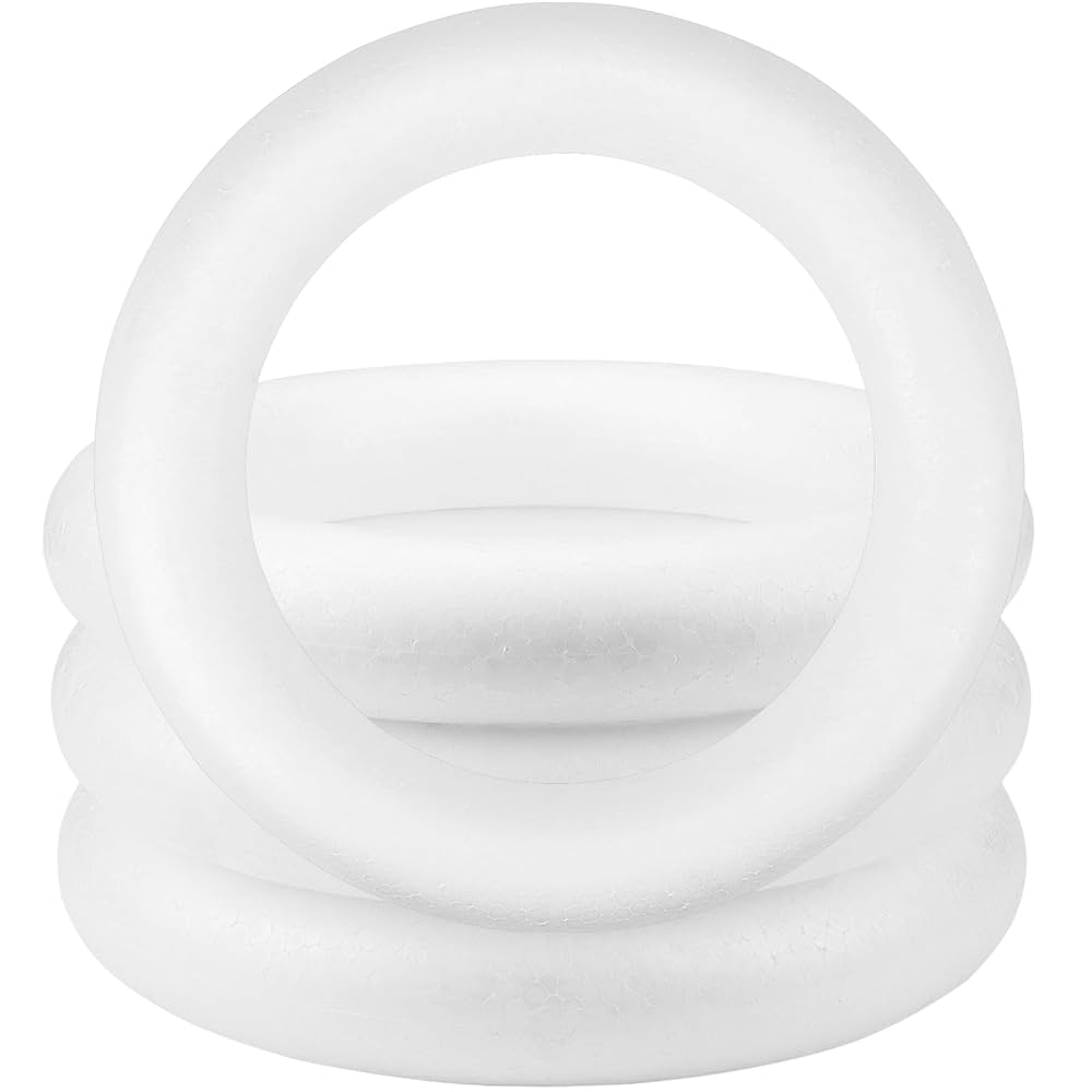 Polystyrene Styrofoam Half Backed Rng For Chrstmas Wreath - Etsy UK