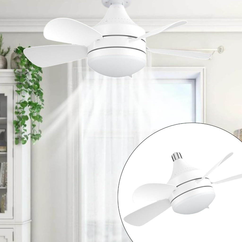 Ventilador de techo LED ajustable con viento fuerte, distribución uniforme de iluminación eficiente de energía para el hogar, recámara, oficina