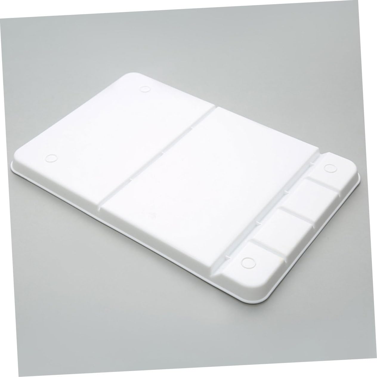 Palette Blanc Carrée Multi-Compartiments en PP de Peinture pour Artistes