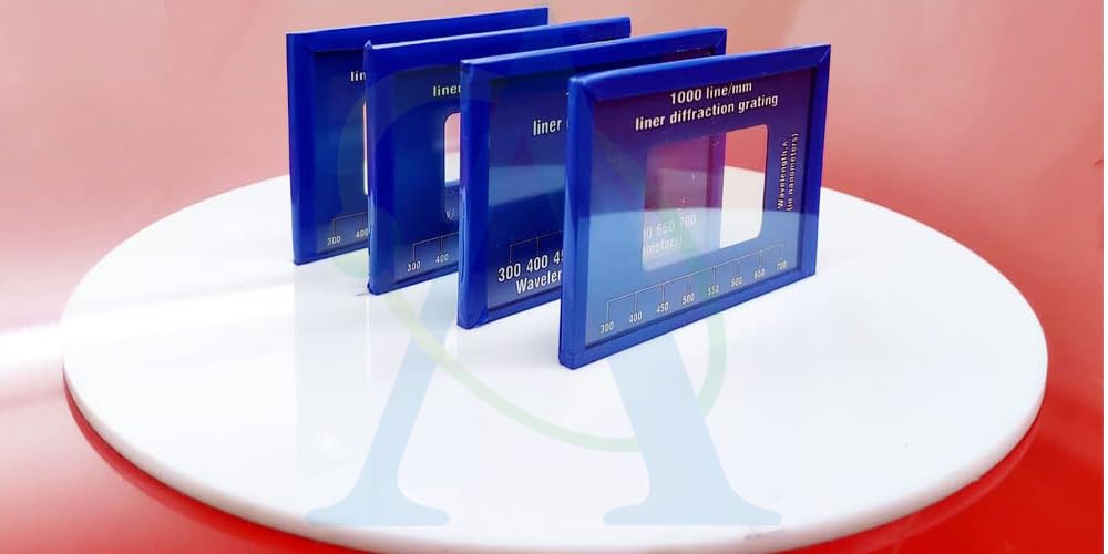 Diffraction Grating, 1000 Lines/mm (25,000 LPI), for Spectrometer, Laser Spectrum & Physics Lab Use-image-11