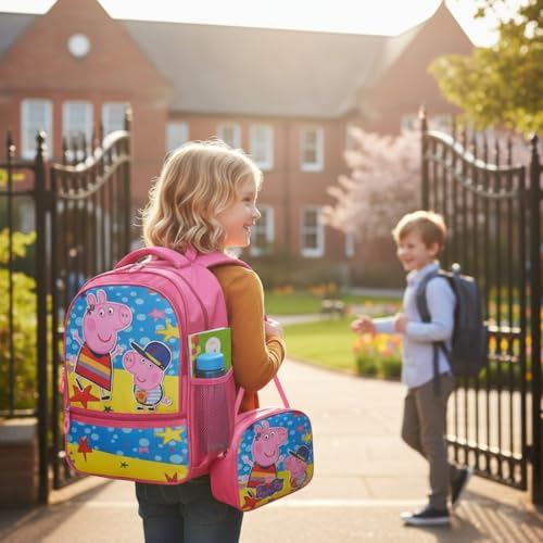 Image of Stylbase Waterproof School Bag with lunch bag combo for Boys and Girls Kids Bag with tiffin cover - Backpack Bag for Travelling for 5-7 Years 15 Inches