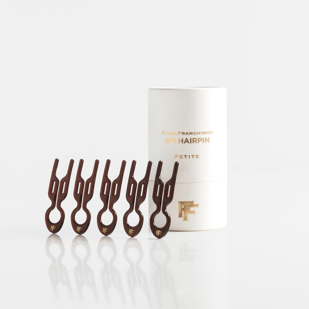 No1 Hairpin | Petite – For Fine and All Hair Types, Fringes & Updos – Strong Hold, Flexible Design, No Damage, Keeps Volume All Day, Quick & Easy Styling in 30 seconds (Brown)