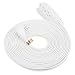 ClearMax 25 Feet 3 Outlet Extension Cord 16AWG Indoor/Outdoor Use - White - UL Listed