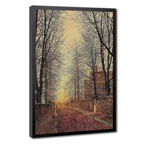 Affiche In Autumns Golden Glow John Atkinson Grimshaw poster cadre bois suspendre 20x30