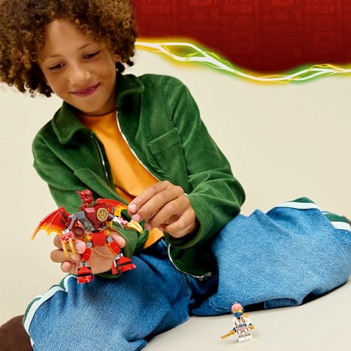 Image of LEGO NINJAGO Kai's Dragon Mech Battle Pack - Mech Toy - Playset with 3 Minifigures - 71851