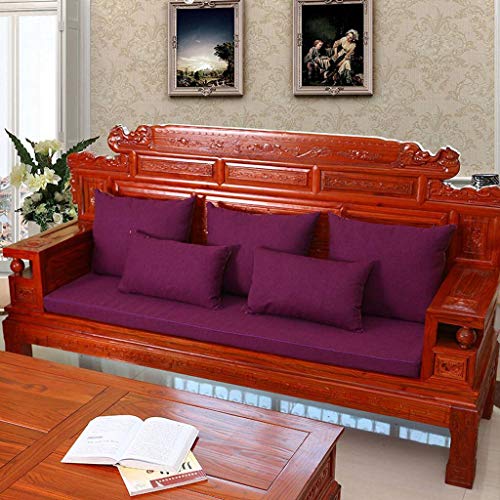 ZHI-HHA Garden Swing Mat,Thick Sponge Seat Cushion Rectangle Soft Bench Cushion Suitable Indoor Outdoor Swing Garden-B-55x200x7cm