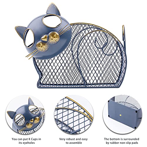 Leyon Cat Coffee Pods Holder, K Cups Holder, Large Capacity K Cups Basket Storage, Home Office Coffee Bar Countertop Accessories #TOP3