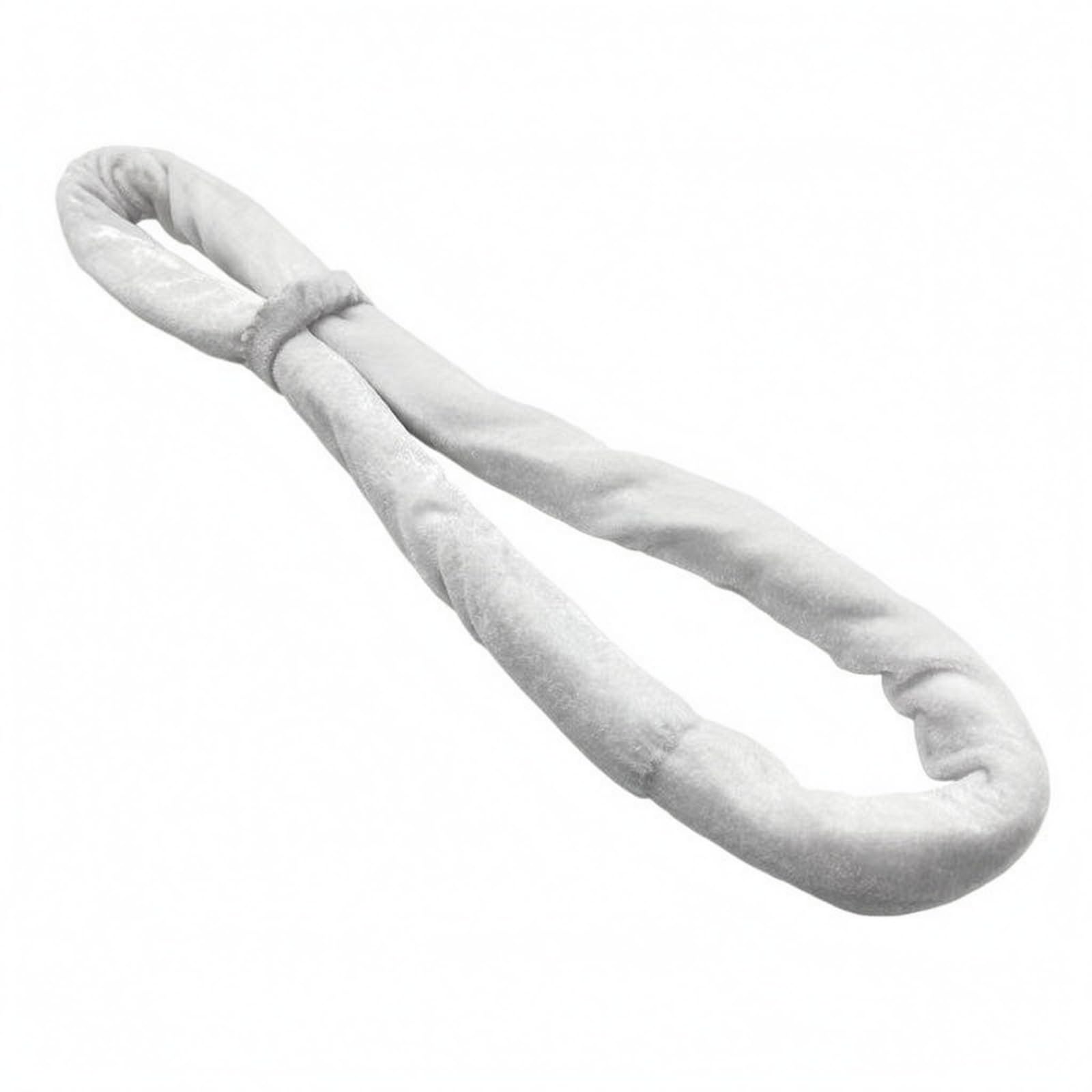 Wrapped Middle Band Padded Loop Strap Plush Textile Loop Strap Cushioned Airborne Aerial Straps Flexible for Dancers, Training, Performance, White-picture-35