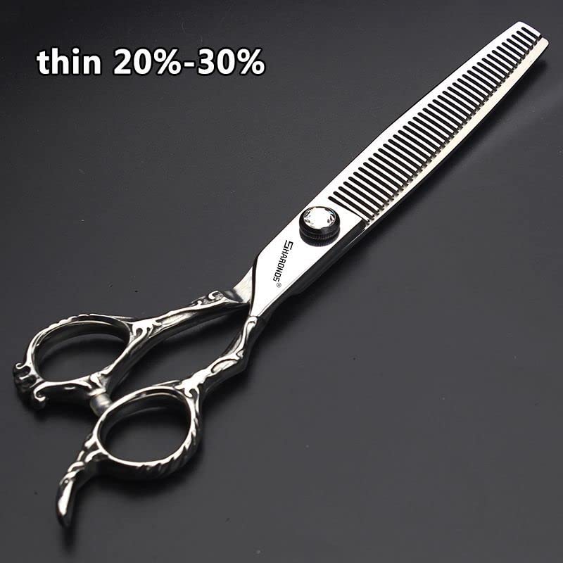 Tijeras de corte de pelo profesionales de 6,5/7 pulgadas, tijeras de corte de pelo afiladas de acero inoxidable, tijeras especiales para peluqueros(7 Pulgadas - 4pc-A)