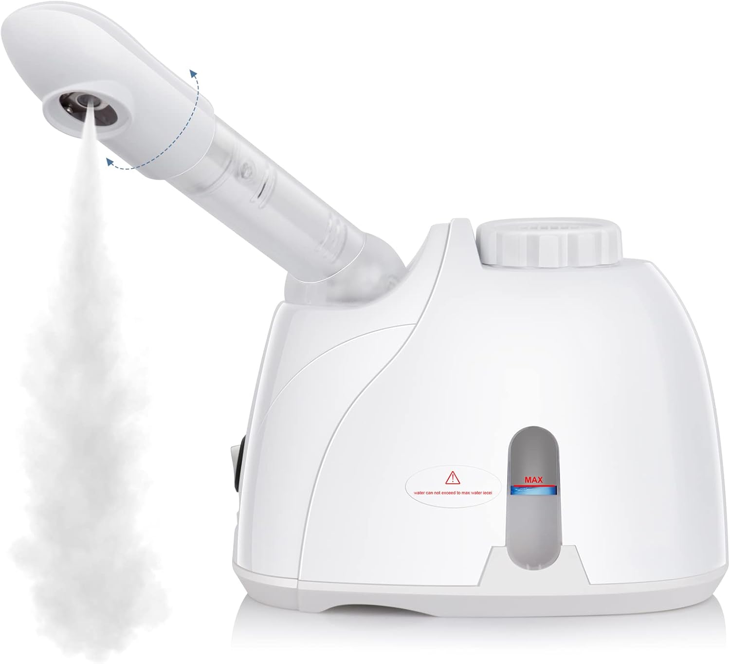 NewWay Facial Steamer with Extendable Arm Steaming Warm Mist Humidifier