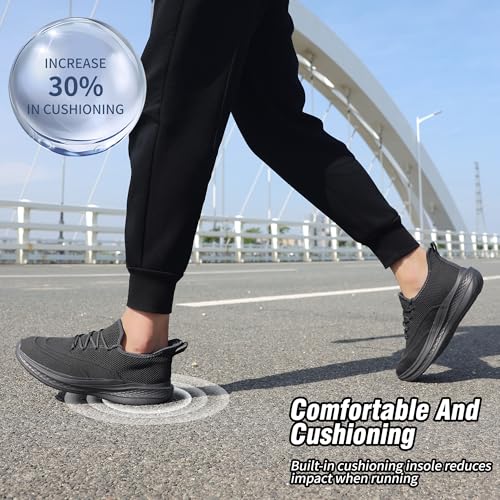 Image of VAMJAM Men's Running Shoes Slip On Walking Shoes Non Slip Lightweight Workout Breathable Gym Sneakers Fashion Mesh Sneakers