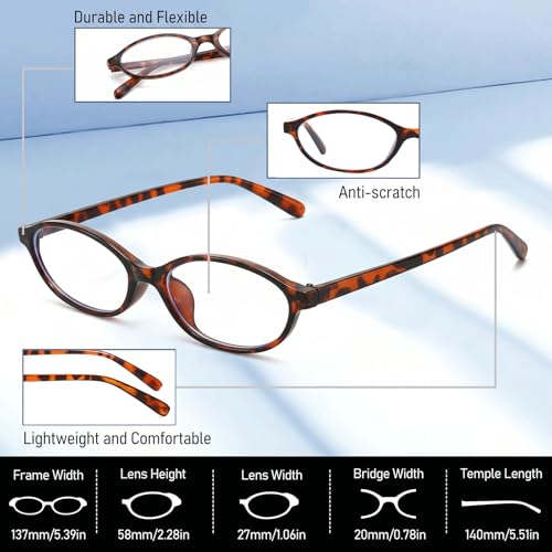 Image of SODQW Fashion Fake Glasses Oval Y2k Eyewear Frame Blue Light Non Prescription Glasses for Women Clear UV400 Lens
