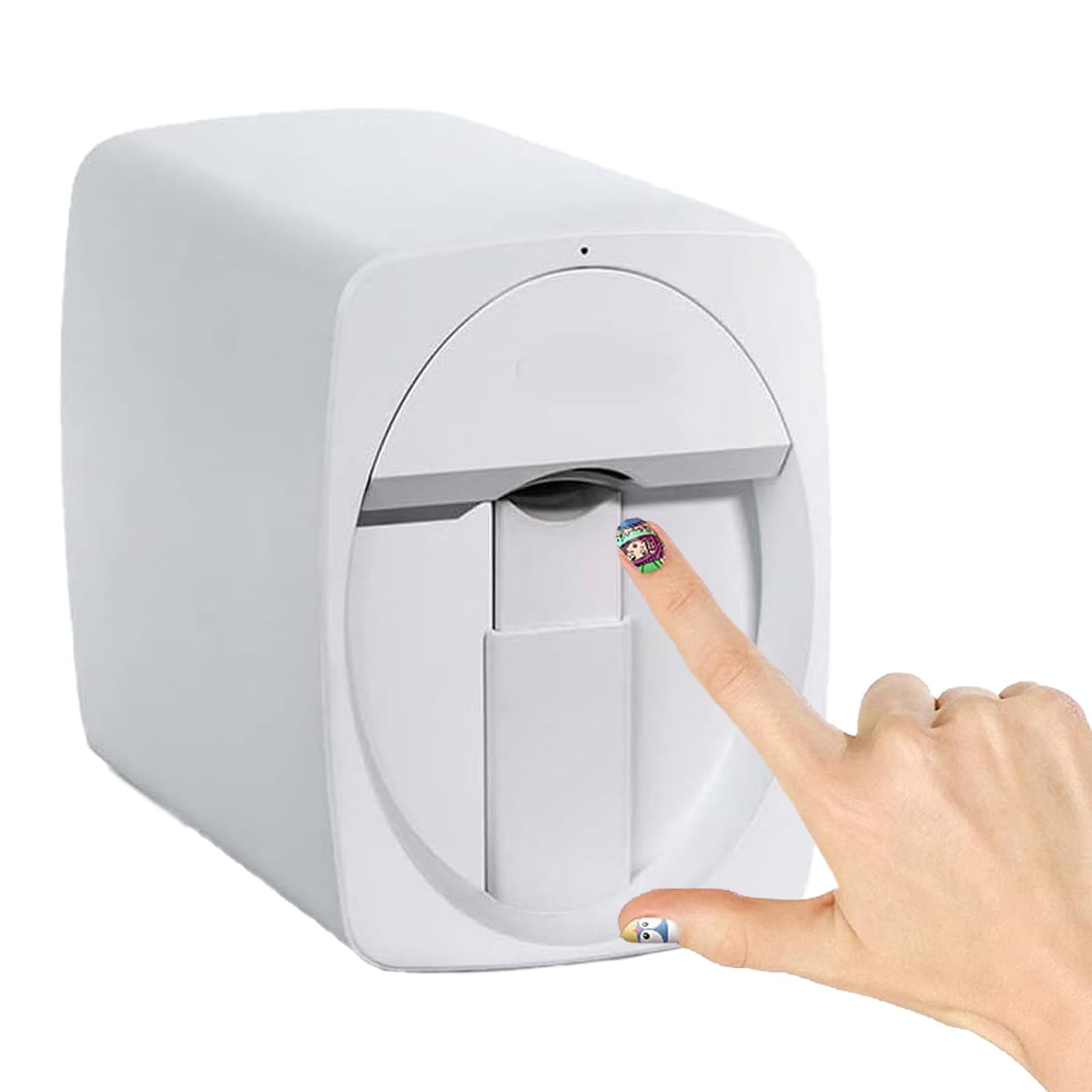 Macchina per Stampante Automatica per Unghie 3D, Stampante Mobile Digitale per Unghie, Macchina per Verniciatura Unghie Portatile Anni '30, Supporto WiFi/Fai da Te,White