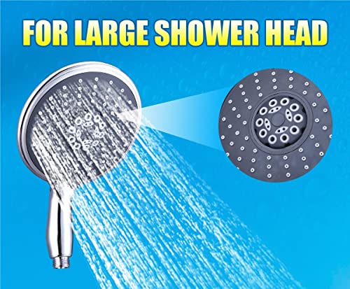 Pommeau de douche réglable chromé à 3 modes pour salle de bain - 3