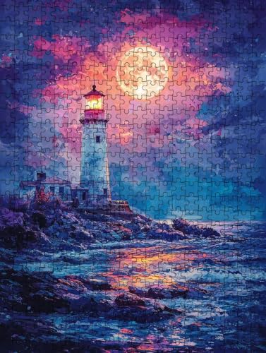 Puzzle 5000 piezas del faro nocturno para adultos juego DX0YL7-191