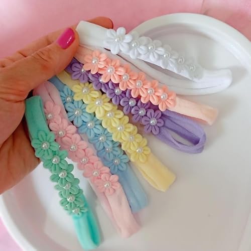 Kit 7 Faixinhas Para Bebê Rn Flora Laço Menina Maternidade