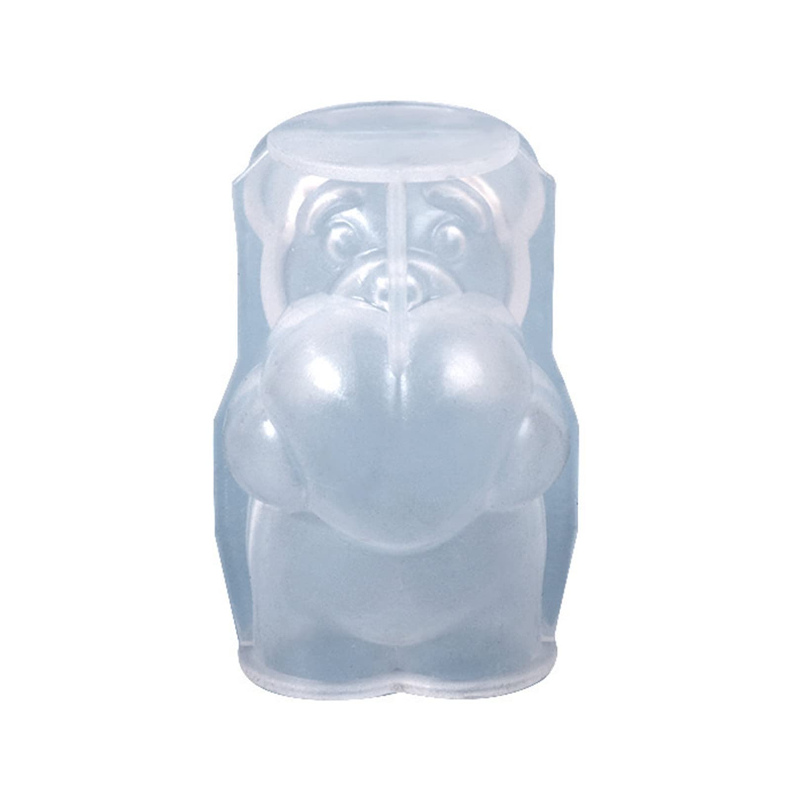 Tsophreniq 3D Love Bear Mold Heart Bear Silicone Soap Mold for Fondant Cake Candy Cupcake-Decor