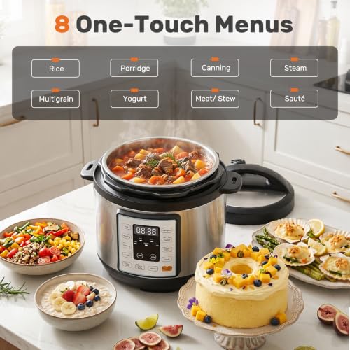 Image of DUMOS 10-In-1 Electric Pressure Cooker, 3QT Stainless Steel Multi-Cooker