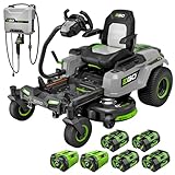EGO POWER+ Z6 Zero Turn Riding Lawn Mower, 42' Deck, Includes (2) 56V 10.0Ah and (4) 56V 6.0Ah Batteries and 800W Charger - ZT4215S