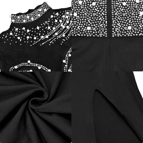 Image of Nagfar Women Rhinestone Sequin Birthday Party Sexy New Year Formal Dress