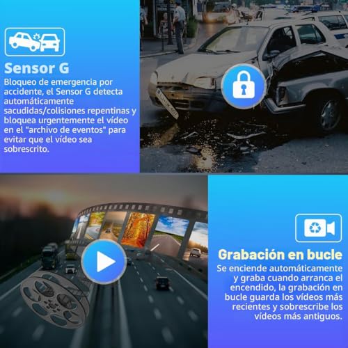 Cámara de salpicadero 2K para proteger tu coche en el parking con tarjeta de memoria de 32GB 4