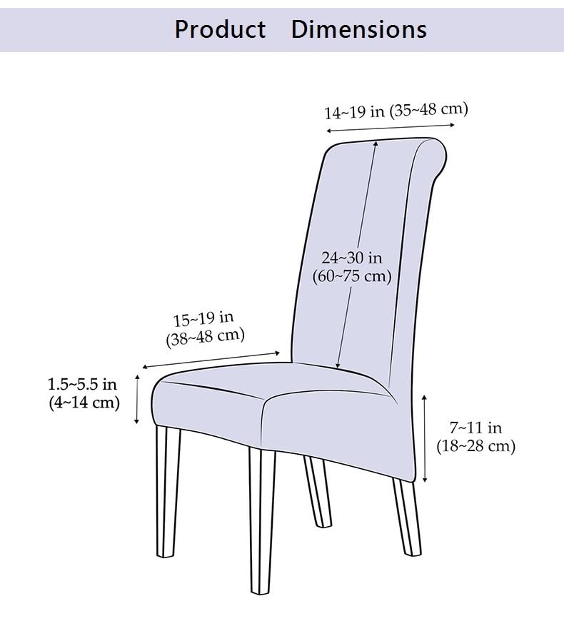 Housses chaise salle manger velours extensible dossier haut lavables bleu clair