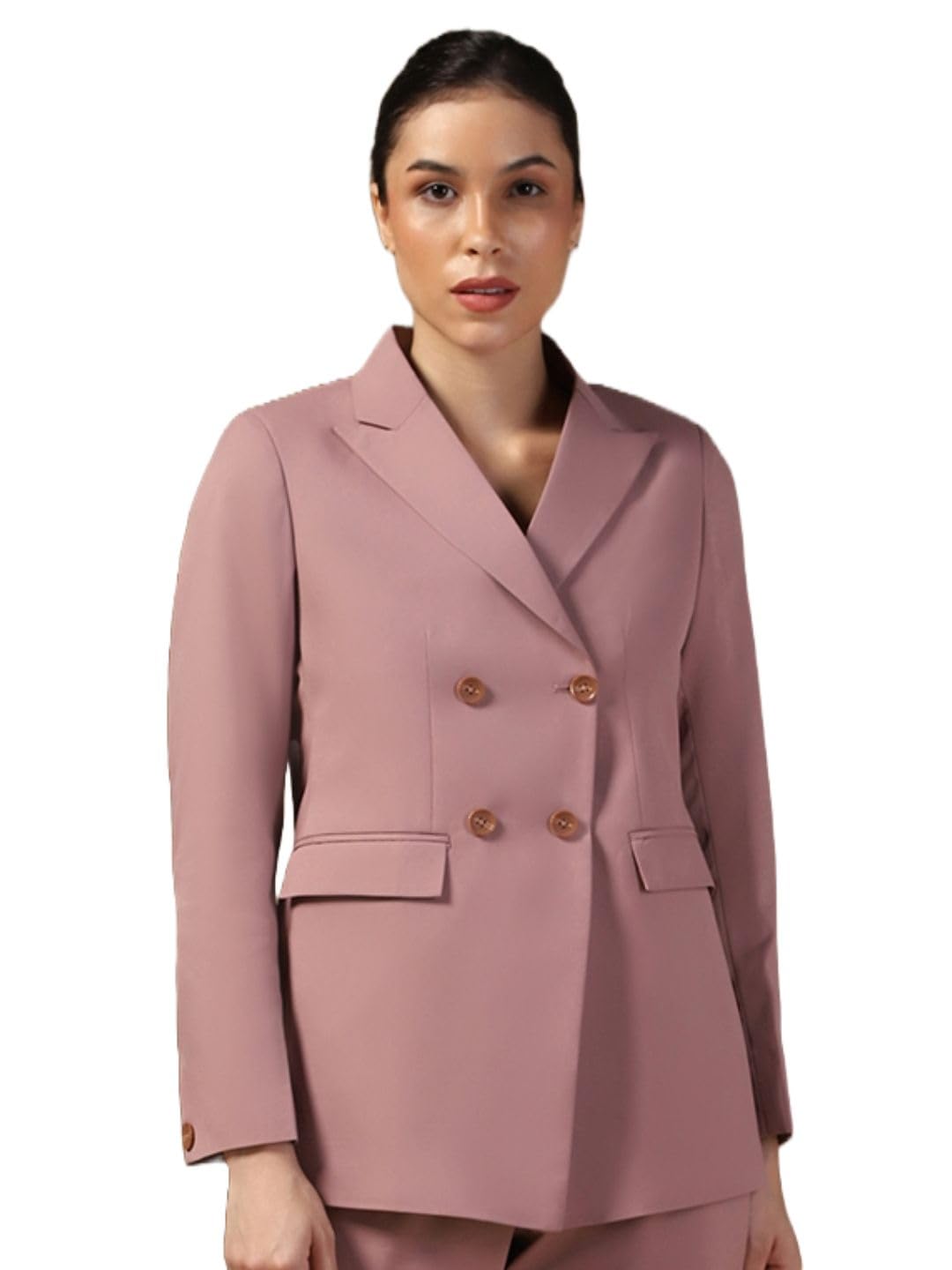 Solid Color Blazer for Women | Sleek Regular Fit Design for Western, Business, and Casual Wear-image-1