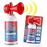 HappyAlley 1 Pack Large Air Horn for Safety 3.5oz, 122dB Very Loud Marine Air Horn for Boat, Coast Guard Approved, Great for Boat & Marine Safety, Sporting Events, Travels, Hiking (Red)