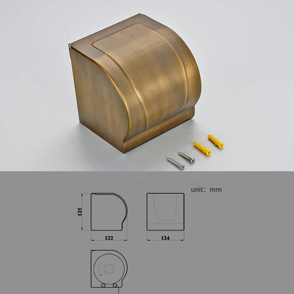 Portarrollos para Papel Higiénico de Pared con Estante Retro Latón Porta Rollos de Papel Higienico Accesorios de Baño, Portarrollos Baño para Cocina y Baño