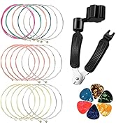 Acoustic Guitar Strings,3 Sets guitar strings acoustic 6 string set (Gold,Brass,Multicolor),with ...