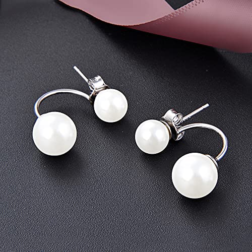 BUKEQILA Orecchini eleganti Donna 8mm/10mm Perle