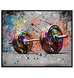 Home Gym Decor for Men - Graffiti Masculine Home Decor, Man cave Accessories - Gifts for Him - Garage Wall Decoration - Manly Wall Art - Funky Motivational Print, Urban Home Picture - Cool Artwork