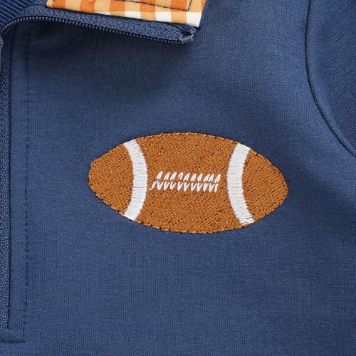 Toddler Boy Quarter Zip Collared Pullover Long Sleeve Fall Winter Baby Boy Clothes Outfit 12M-4T2