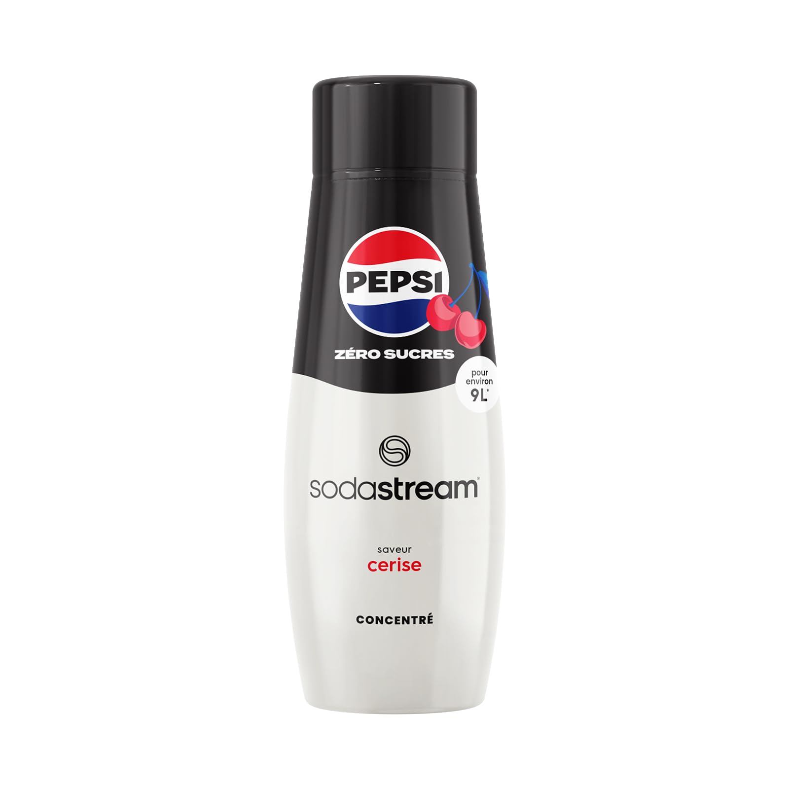 SodaStream Pepsi Concentrate Zero Sugars Cherry Flavour for Sparkling Water and Soda Machine | Prepare up to 9 Liters of Pepsi in Seconds, Original Taste, 440ml