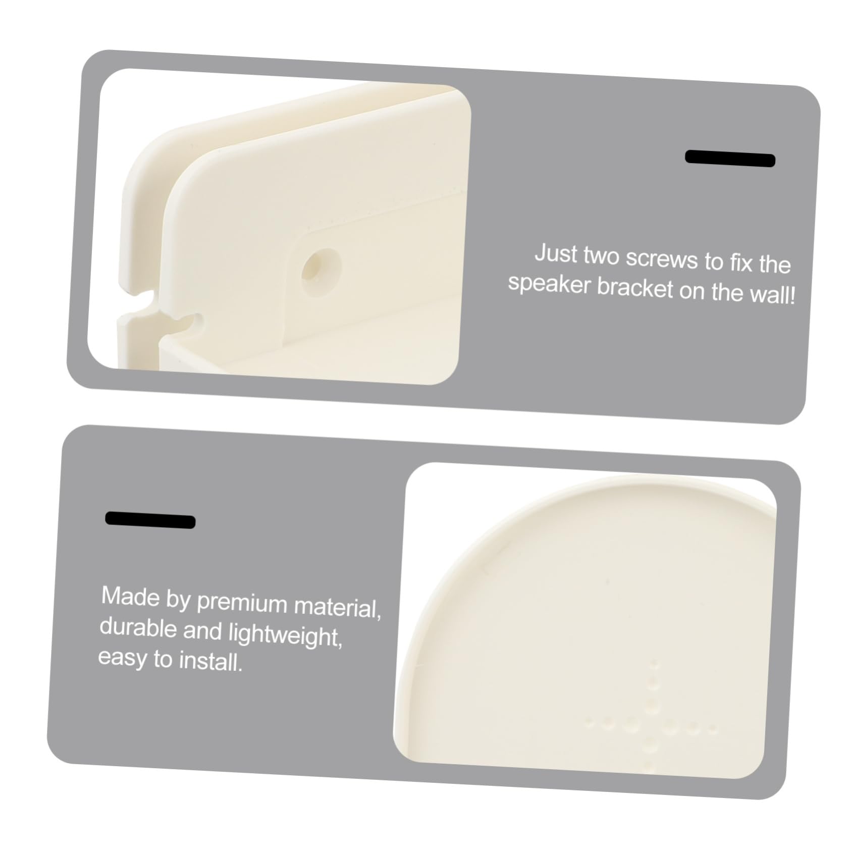 WOONEKY 3 Piezas Soporte Para Altavoz Inteligente Soporte De Almacenamiento De Pared Material Abs Diseño Silencioso Carga Conveniente Configuración Rápida