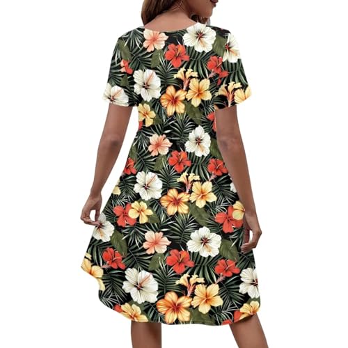 Image of Women's Summer Formal Dresses Short Sleeve Wrap V Neck Dresses Bridesmaid Wedding Guest Dress with Pockets