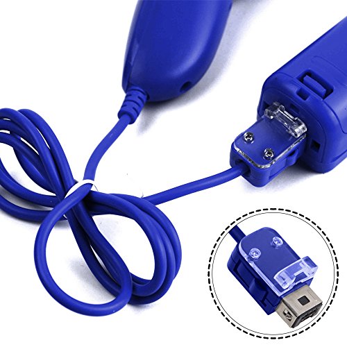 AFUNTA-Nunchuck-Controller-per-Wii-U-2-Pacchetti-di-Ricambio-per-Wii-U-Video-Game-Blu-Scuro