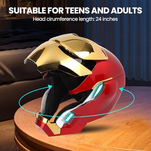 Iron-Man MK 50 1:1 Wearable Helmet - Voice, Touch, and RC with LED Eyes, Realistic Sound Effects, Movable Back and Ear Panels, Perfect for Cosplay and Collectible Figures for Adults and Teens3