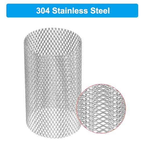 Image of PATIKIL 2 Pcs 30mm OD Strainer Mesh, 50mm H Screen Y Shaped Strainer Filter Valve Mesh Screen 304 Stainless Steel Strainer Mesh for Debris Pump Water Oil Separation
