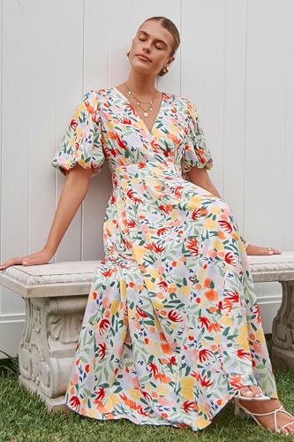 Image of Maxigerui Women's Summer Floral Maxi Dress Spring Wedding Guest Dress 2026