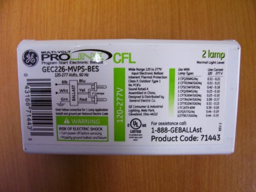 Ballast électronique GE 71443 Gec226-mvps-bes de haute précision pour luminaire