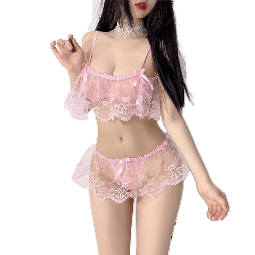 下乳ブラ＆Tバックセット ほどけるブラ 量産型 地雷系