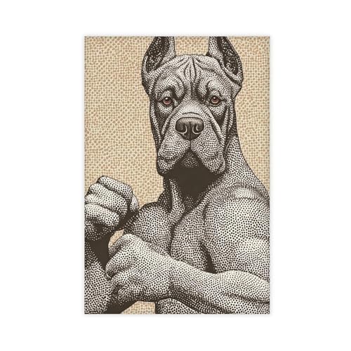 Cane Corso Portrait Chien Amusant Peinture Murale pour Illuminer Votre Chambre et Salon