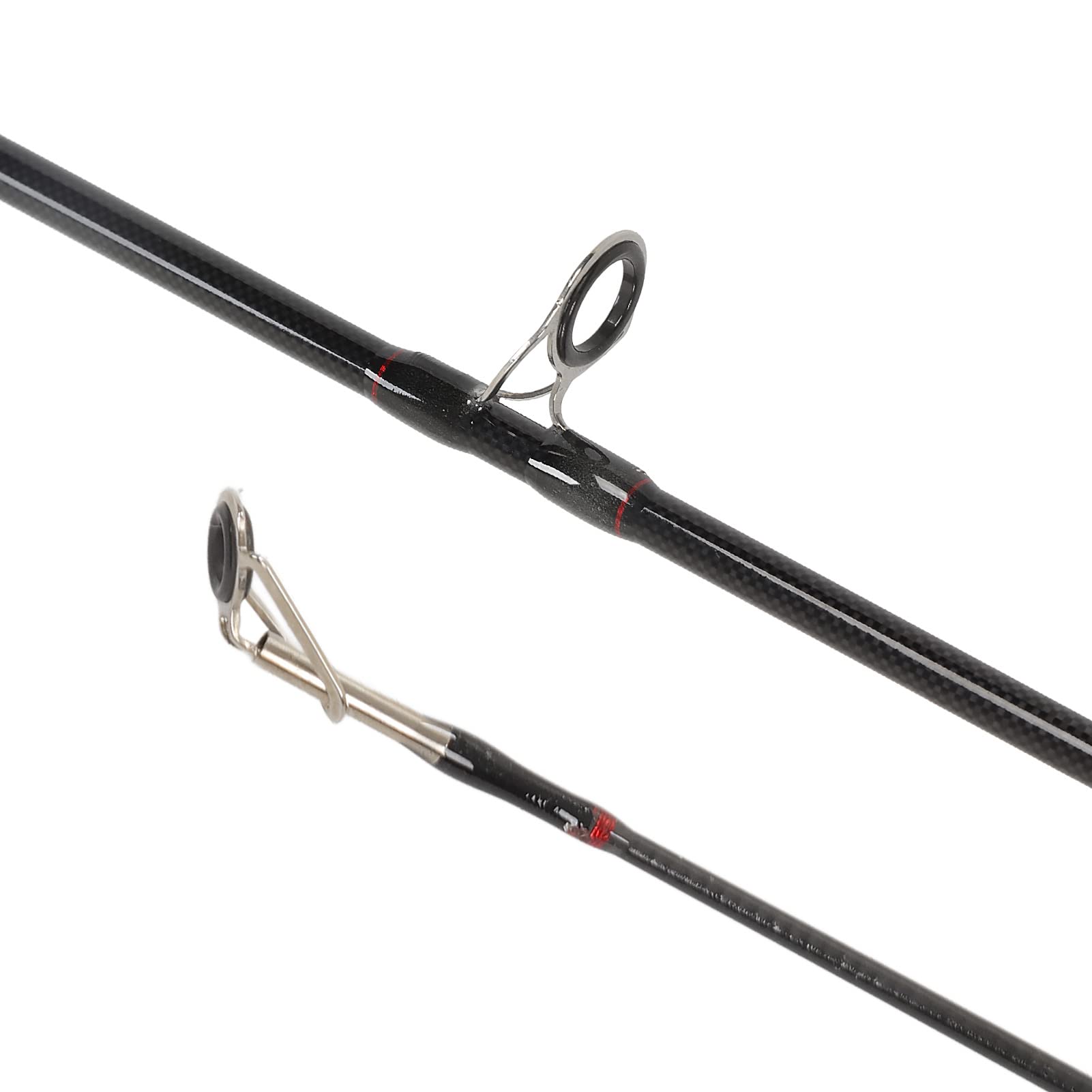 Canne à Pêche Baitcaster en Carbone Léger, Outil Puissant pour Matériel de Pêche en Eau Douce et Salée, 1.8m (Poignée de Pistolet 1,8 m)