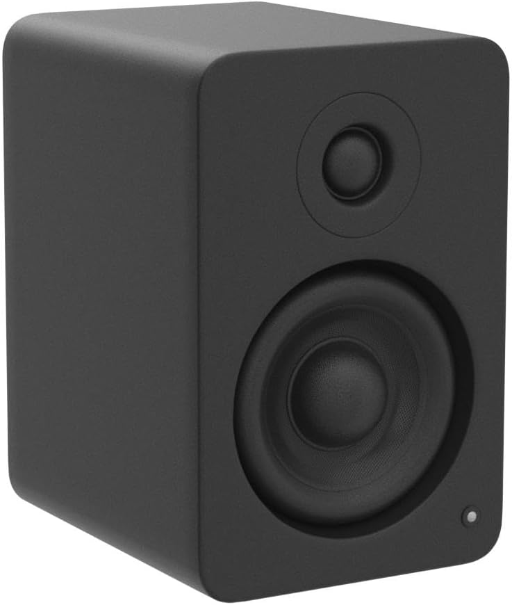 Kanto YU2MB PC Gaming Desktop Speakers | 3" Composite Drivers | 3/4" Silk Dome Tweeter | Class D Amplifier | 100 Watts | Built-in USB DAC | Subwoofer Output | Pair | Matte Black
