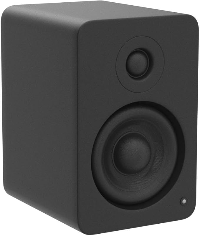 Kanto YU2MB PC Gaming Desktop Speakers | 3" Composite Drivers | 3/4" Silk Dome Tweeter | Class D Amplifier | 100 Watts | Built-in USB DAC | Subwoofer Output | Pair | Matte Black