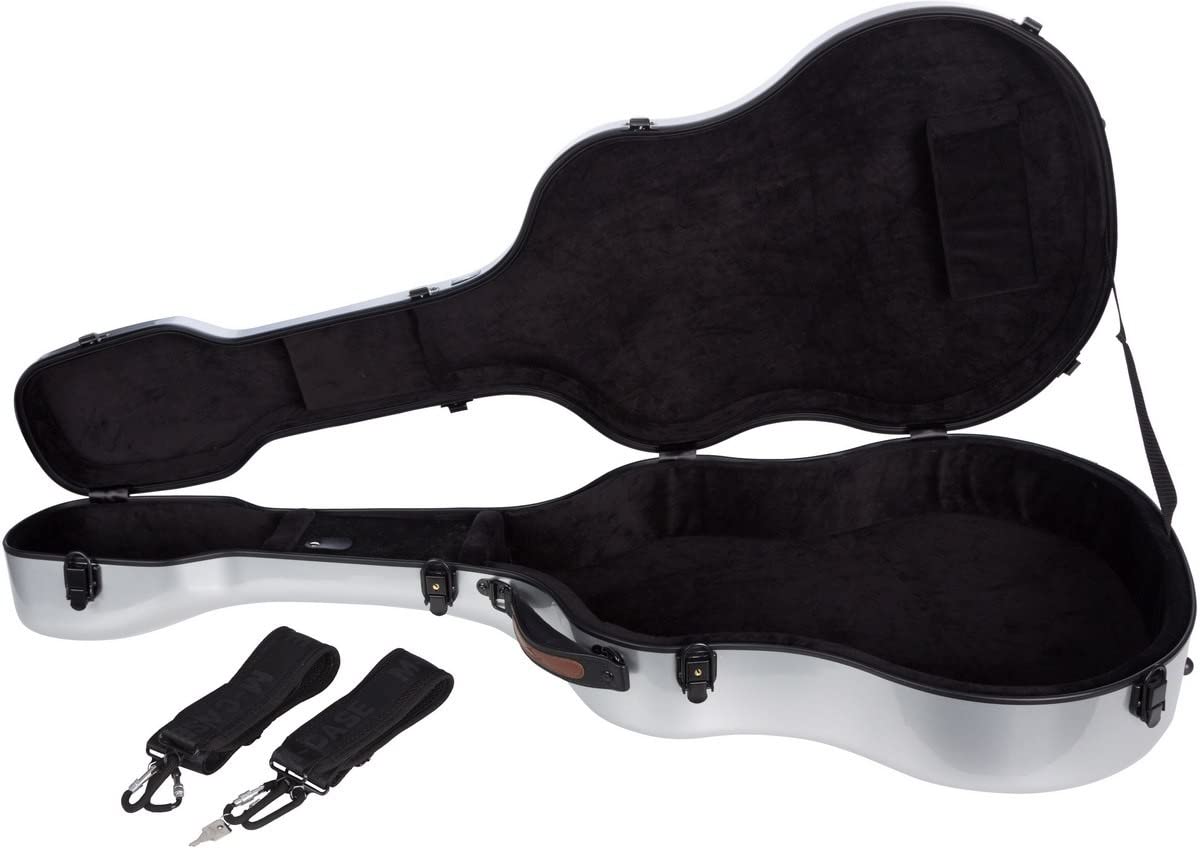 M-Case Façonné Etui pour Guitare Classique 39” - 4/4 Fiberglass Ultra Light Argent